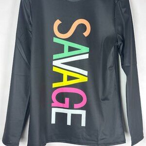 Women's Crew Neck Long Sleeve Savage Screen Tee